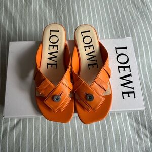NEW IN BOX - Loewe Toy Panta Thong Slide Sandals - Orange - Size 39